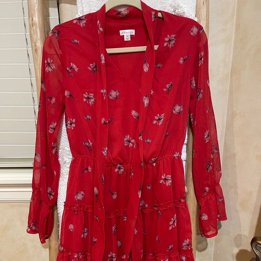 Red Neck-Tie Dress